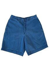 Shorts vintage Abercrombie & Fitch masculino azul algodão botão mosca 34W 9” costura interna comprar usado  Enviando para Brazil