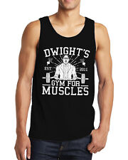 Dwights Gym For Muscles Funny TV Show WorkOut Funny  Men's Tank Top for sale  Shipping to South Africa