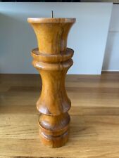 Vintage Large 26cm Wooden Candle Stick Holder for Pillar Candles for sale  Shipping to South Africa