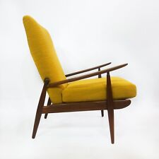 Sillón Scandart espalda alta amarillo rizado años 60 años 70 mediados de siglo sofá retro vintage segunda mano  Embacar hacia Argentina