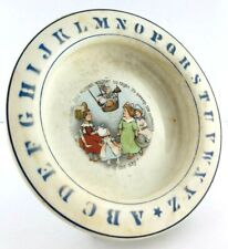 Antique Holdfast Baby Plate D.E. McNicol Alphabet Soup Bowl Old Woman Whither for sale  Shipping to South Africa
