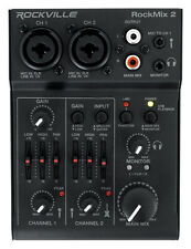 Rockville RockMix 2 canais microfone/instrumento mixer de gravação profissional + interface USB/EQ comprar usado  Enviando para Brazil