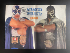 Póster FIRMADO Vintage LUCHA LIBRE - Atlantis & Rayo de Jalisco Jr, Blue Demon segunda mano  México