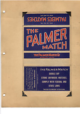 Antique matchbook palmer for sale  Shipping to Ireland