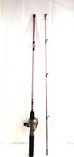 Zebco 202 Spin Cast Fishing Combo, 5' 6" 2 Piece Fishing Pole Black & Light Pink for sale  Shipping to South Africa