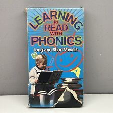 Learning To Read With Phonics VHS 1991 Video Tape Reading Long Short Vowels Kids, used for sale  Shipping to South Africa