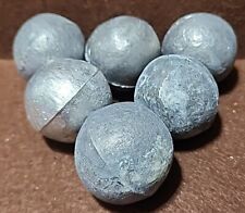 Used, (6) 12 ounce Vintage 1.5" inch Round Crude Lead Balls Cannon Balls? Diver Balls? for sale  Shipping to South Africa