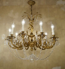 Chandelier brass crystal for sale  Shipping to Ireland