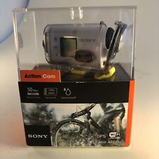 SONY HDR-AS100V Action Cam White 13.5MP WiFi Splashproof Case NEW OPEN BOX for sale  Shipping to South Africa