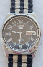 Vintage Seiko 5 7009-5130 "Militar" Mostrador Preto Relógio Automático Masculino 17j Muito Bom Estado Usado comprar usado  Enviando para Brazil