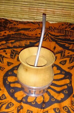 YERBA MATE Wood Cup Alpaca & STRAW ALUMINIUM  segunda mano  Argentina 