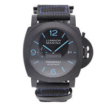 Relógio masculino automático Panerai Luminor Marina mostrador preto carbono 44mm PAM01661, usado comprar usado  Enviando para Brazil