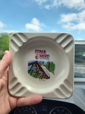 Cedar Point Vintage Glass Ash Tray Mill Race Water Ride Roller Coaster for sale  Shipping to South Africa