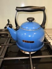 Le Creuset Classic Stove Top Whistling Kettle 2.1 litre  Blue for sale  Shipping to South Africa