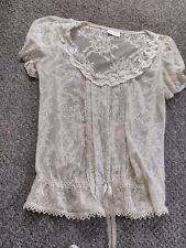 Cream sheer lace for sale  WOLVERHAMPTON