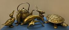 Vintage Brass Ornament Collection inc. Ducks, Dolphins, Tortoise/Turtle (Lot 4) for sale  Shipping to South Africa