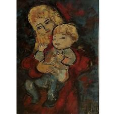 D’ANTY Henry (1910-1998) «Femme&enfant» Huile/Toile Signée 55x33 cm d'occasion  Paris VI