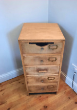 Vintage Oak Fronted 5 Drawer Chest Shabby Chic Garage Storage Upcycling Project, used for sale  Shipping to South Africa