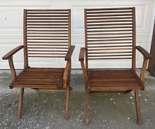 teak chairs outdoor folding 2 for sale  Redondo Beach
