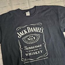 Camiseta para hombre Gildan Jack Daniels manga corta con logotipo negro whisky de algodón, usado segunda mano  Embacar hacia Argentina