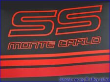 Kit de calcomanías de vinilo Monte Carlo SS 87 88 restauración sombras rojas rayas Chevy segunda mano  Embacar hacia Mexico