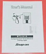 Snap-On MT2261A Computarizado Velocidad Avanzada Luz Instrucción Manual Solo segunda mano  Embacar hacia Argentina