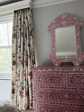 SANDERSON CABBAGES ROSES CHINTZ DESIGNER INTERLINED AND BESPOKE THERMAL CURTAINS for sale  Shipping to South Africa