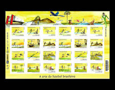 Folha de 24 selos de futebol do Brasil Copa do Mundo 2014 Mi 4144-4155KB, RHM C-3348-3359, usado comprar usado  Brasil 