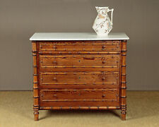 Faux Bamboo Marble Top Chest of Drawers c.1890 for sale  Shipping to South Africa