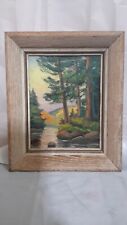 outstanding vintage OLD ORIGINAL 6 X 8 FRAMED OIL PAINTING SIGNED ROTH for sale  Shipping to Canada