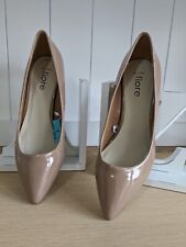 Womens Fiore Court Shoes Tan Nude UK 5 Stiletto Heel Patent Unworn with tags for sale  Shipping to South Africa