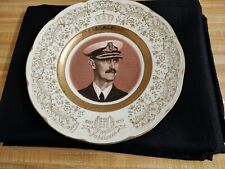Vtg. Flint FF Figgjo jubileum plate; King Haakon VII. til salgs  Frakt til Norway