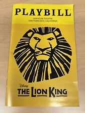 Lion king playbill for sale  San Francisco