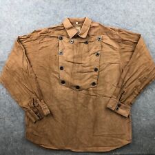 Camisa masculina vintage Wah Maker marrom grande sólida ocidental babador Frontier feita nos EUA comprar usado  Enviando para Brazil