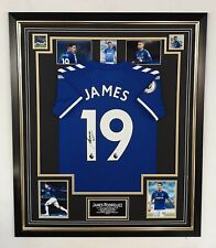 James Rodriguez del Everton firmato Camicia AUTOGRAFATO JERSEY Framed Display usato  Spedire a Italy
