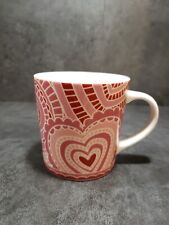 Starbucks 2005 Hearts Rosa Blanco Encaje Mosaico San Valentín Taza Café Té Cacao segunda mano  Embacar hacia Argentina