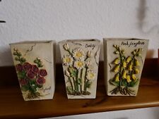 Vasen blumenmotiv barbotine gebraucht kaufen  Mainz-Kastel