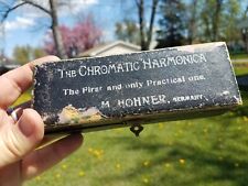 Antiguo estuche de armónica cromática Hohner solamente - Hecho en Alemania, usado segunda mano  Embacar hacia Argentina