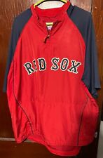 BOSTON RED SOX 1/4 ZIP PULLOVER WINDBREAKER JACKET SHIRT SIZE XL/XXL MAJESTIC for sale  Shipping to South Africa