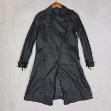 Theory Trench Jacket Women Small Black 100% Linen Nania Hummingbird Lightweight for sale  Shipping to South Africa