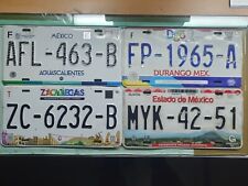 Lote de 4 matrículas de México (Durango México Zacatecas Aguascalientes) segunda mano  Embacar hacia Argentina