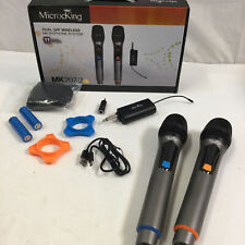 Sistema de microfones portáteis sem fio Microcking MK207-2 preto duplo UHF comprar usado  Enviando para Brazil