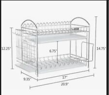 Rack de louça de aço inoxidável 2 camadas da Nex comprar usado  Enviando para Brazil