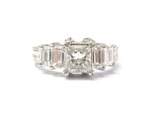 Used, Tacori Platinum Princess & Baguette Diamond Engagement Ring 1.63CT for sale  Shipping to South Africa