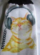 1 toalha de cozinha de crochê completa suspensa gato engraçado comprar usado  Enviando para Brazil