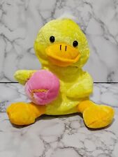 Brinquedo de pelúcia animal de pelúcia amarelo pato laranja pés rosa ovo de Páscoa comprar usado  Enviando para Brazil