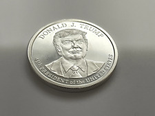 Moneda de plata pura .999 de 1 oz Donald Trump 2023 45o presidente segunda mano  Embacar hacia Argentina