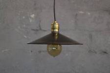 Pequeña lámpara de esmalte marrón, 1930 marrón lámpara colgante de fábrica industrial segunda mano  Embacar hacia Argentina