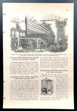 MS Vulcania 1927 pictorial “Ocean Liner ~ Built of Elastic Steel” Cosulich Line for sale  Shipping to South Africa