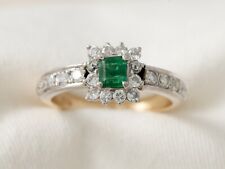 Emerald diamond cluster for sale  LONDON
